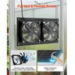 Set 2 x ventilatoare cu panou solar pentru sere/mansarde, 2 x 15 W, 2668 rpm, IP65