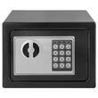 Seif electronic cu 2 x cheie si cifru, 23 x 17 x 17 cm, Negru