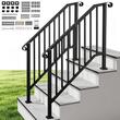 Set 2 x balustrade otel pentru 3-4 trepte, Unghi reglabil 0–45°, kit instalare