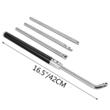 Set 4 cutite pentru strunjire lemn, Aluminiu, lungime 42 cm