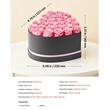 Cutie in forma de inima cu 27 trandafiri naturali conservati Forever Flowers, Roz, 224 x 231 x 145 mm