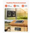 Set 2 x ventilatoare cu panou solar pentru sere/mansarde, 2 x 15 W, 2668 rpm, IP65