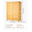 Casuta gradina din lemn cu cadru metalic, 800x500x1620 mm, Incuietoare, Maro