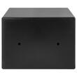 Seif electronic cu 2 x cheie si cifru, 23 x 17 x 17 cm, Negru