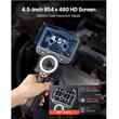 Camera endoscop cu ecran articulat 360°, Zoom 8X, ecran IPS HD de 4.5", lentilă ultra subțire 3.9 mm, IP67, cablu 1.5 m