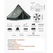 Cort iurta 4 sezoane Glamping, Diametru 5 m, pana la 7 persoane, Orificiu cos soba, panza respirabila