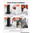 Set 2 x balustrade otel pentru 3-4 trepte, Unghi reglabil 0–45°, kit instalare