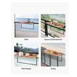Masa suspendata, pliabila, pentru balcon, Inox/Lemn, max 23 kg, 1000 x 485 x 480 mm