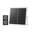Set 2 x ventilatoare cu panou solar pentru sere/mansarde, 2 x 15 W, 2668 rpm, IP65