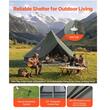 Cort iurta 4 sezoane Glamping, Diametru 5 m, pana la 7 persoane, Orificiu cos soba, panza respirabila