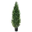 Set 2 plante artificiale Cedru, Inaltime 121.9 cm, Verde, PE si Otel carbon, protectie UV