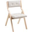 Set 4 scaune pliabile, Lemn natural, Tapitate, Burete, Maro deschis/Bej, max 180 kg, dimensiuni extins 575 x 480 x 800 mm
