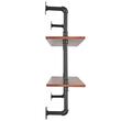 Raft metalic cu 2 x polite incluse din lemn, Vivatechnix Industrial, 1245 x 260 x 775 mm