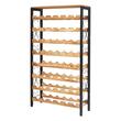 Raft pentru 48 de sticle de vin, Metal/Lemn pin, Negru/Maro, 660 x 235 x 1190 mm