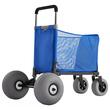 Carucior pentru nisip cu roti mari gonflabile, Pliabil, Capacitate 75 kg, Pompa, inaltime reglabila 845-1140 mm