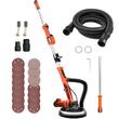 Slefuitor pentru pereti, tavane, plafoane si rigips cu brat telescopic 850 W, 800-1700 rpm, Led, maner pliabil si extensibil, 15 x discuri