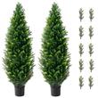 Set 2 plante artificiale Cedru, Inaltime 121.9 cm, Verde, PE si Otel carbon, protectie UV