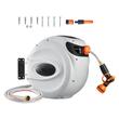 Furtun pentru gradina 1/2", retractabil, Lungime 40 m, 3 straturi, 14 Bar, mobil 180°, montaj pe perete, Pistol pulverizare