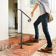 Balustrada fier forjat, 1-2 trepte Vivatechnix, Inaltime 98.6 cm, lungime 53.3 cm, Gri mat