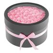 Cutie rotunda cu 50 trandafiri naturali conservati Forever Flowers, Roz dulce, 279 x 279 x 165 mm