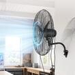 Ventilator oscilant de perete, Functie pulverizare, IP44, Industrial, diametru 760 mm, Metal, 115 W, 3 viteze