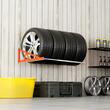 Suport de perete pentru 4 anvelope R14-R20 inch, Reglabil in latime 787-1440 mm, max 181 kg