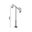 Balustrada fier forjat, 1-2 trepte Vivatechnix, Inaltime 98.6 cm, lungime 53.3 cm, Gri mat