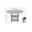 Masa rotunda de bucatarie Vivatechnix MDF/Otel, 1200x1200x750 mm, Gri, 2-4 persoane