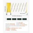 Poarta de securitate extensibila, Lungime max 4 m, 4 x roti, Inaltime 87 cm, Galben/Negru