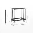 Carucior pentru transport placi gips-carton, maxim 680 Kg, Otel, 4 x roti, 975 x 610 x 990 mm