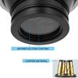 Microscop stereo trinocular pivotant, Profesional, Zoom 3.5-90x, rotativ la 360 de grade, inclinat la 45 de grade
