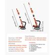 Slefuitor pentru pereti, tavane, plafoane si rigips cu brat telescopic 850 W, 800-1700 rpm, Led, maner pliabil si extensibil, 15 x discuri