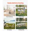 Set 4 scaune pliabile, Lemn natural, Tapitate, Burete, Maro deschis/Bej, max 180 kg, dimensiuni extins 575 x 480 x 800 mm