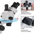 Microscop stereo trinocular pivotant, Profesional, Zoom 3.5-90x, rotativ la 360 de grade, inclinat la 45 de grade