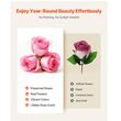 Cutie rotunda cu 50 trandafiri naturali conservati Forever Flowers, Roz dulce, 279 x 279 x 165 mm