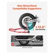Suport roata spate motocicleta max 360 kg, Otel, Latime reglabila, 770 x 540 x 350 mm