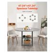 Masa rotunda de bucatarie Vivatechnix MDF/Otel, 1200x1200x750 mm, Gri, 2-4 persoane