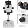 Microscop stereo trinocular pivotant, Profesional, Zoom 3.5-90x, rotativ la 360 de grade, inclinat la 45 de grade