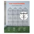 Set 4 suporturi pentru plante agatatoare, 51 x 220 cm, Otel, Diametru teava 10 mm