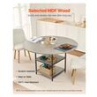 Masa rotunda de bucatarie Vivatechnix MDF/Otel, 1200x1200x750 mm, Gri, 2-4 persoane
