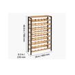 Raft pentru 48 de sticle de vin, Metal/Lemn pin, Negru/Maro, 660 x 235 x 1190 mm