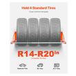 Suport de perete pentru 4 anvelope R14-R20 inch, Reglabil in latime 787-1440 mm, max 181 kg