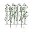 Set 4 suporturi pentru plante agatatoare, 51 x 220 cm, Otel, Diametru teava 10 mm