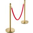 Set 4 stalpi delimitare, Franghie rosie, Inox, Auriu, Inaltime 96 cm