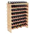 Raft pentru 72 de sticle de vin, Vivatechnix Modular, 1025 x 850 x 250 mm, Lemn bambus