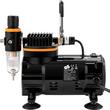 Set Aerograf multifunctional cu compresor, 3 x pistoale duza 0.2, 0.3, 0.8 mm, 18-23 l/min, 3-4 Bar, 47 dB, 120 W