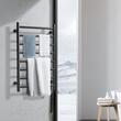 Uscator electric pentru prosoape, Inox, fixare perete, IPX5, 800 x 500 x 102 mm, 8 elementi, temporizator, LCD, Negru