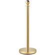 Set 4 stalpi delimitare, Franghie rosie, Inox, Auriu, Inaltime 96 cm