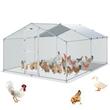 Cotet pentru pasari si animale mici, Vevor 400 x 300 x 200 cm, Acoperis PE, Usa intrare
