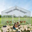 Cotet pentru pasari si animale mici, Vevor 400 x 300 x 200 cm, Acoperis PE, Usa intrare